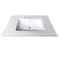 Fauceture Continental 25"x22" Ceramic Vanity Top W/ Integrated Basin 3H, White LBT25227W34 - alternate 1